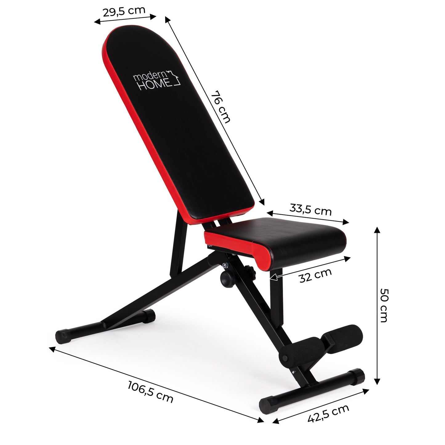 Adjustable Workout Bench – 6 Backrest Levels, Foldable