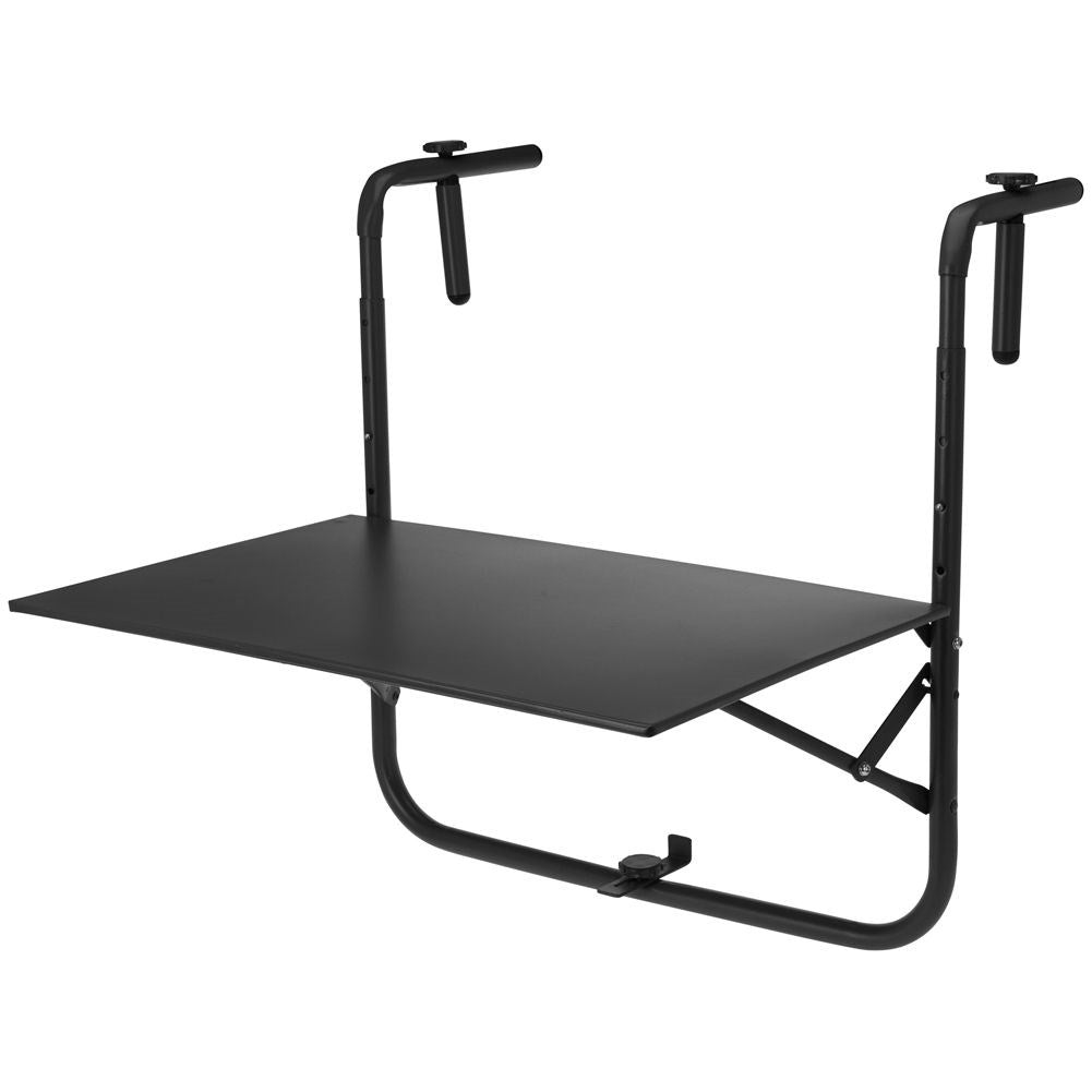 Adjustable and foldable balcony table for optimized space