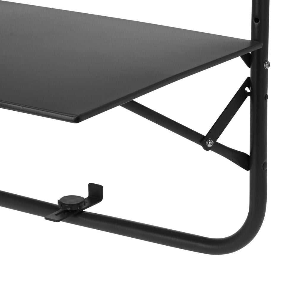 Adjustable and foldable balcony table for optimized space