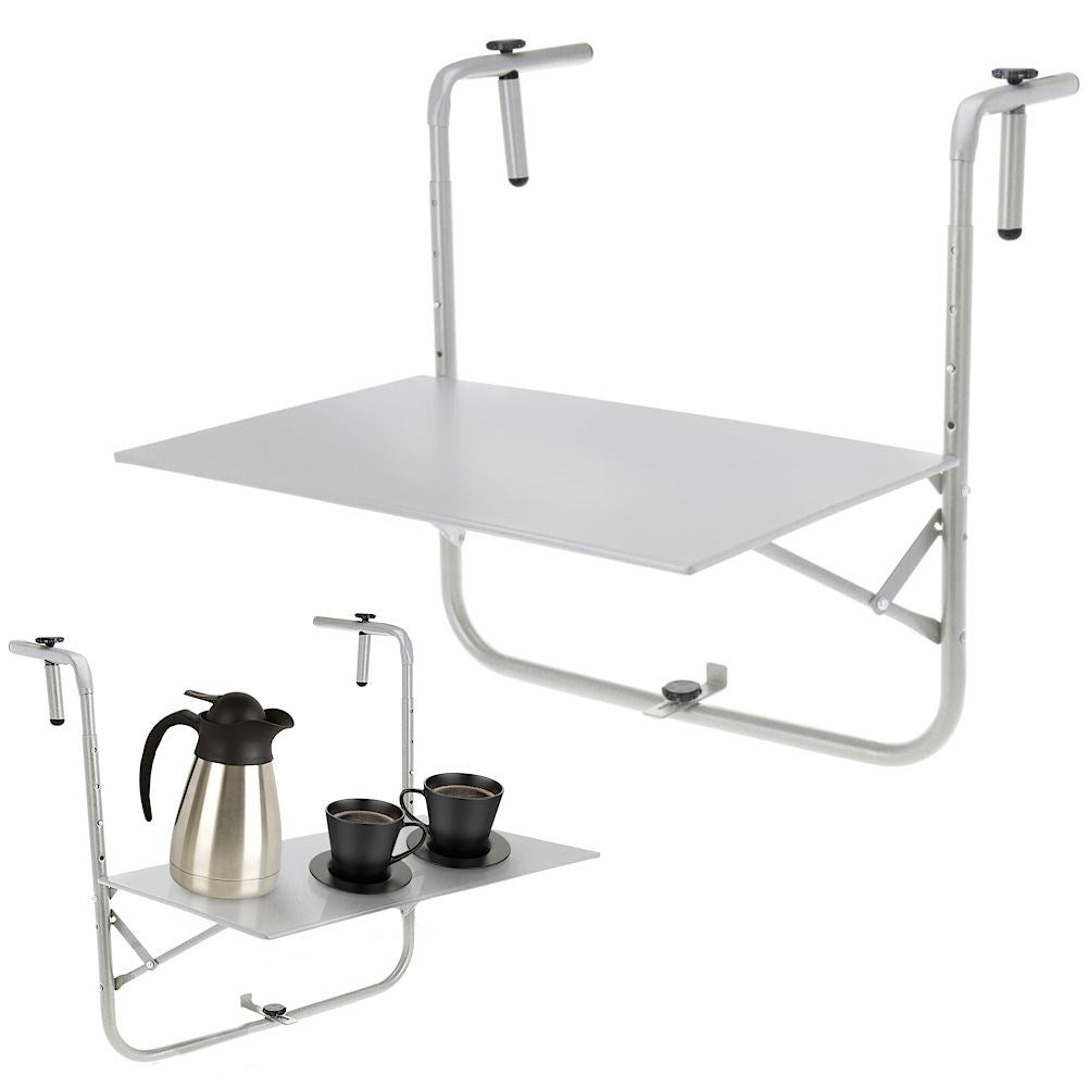 Adjustable and foldable balcony table - robust and easy to assemble