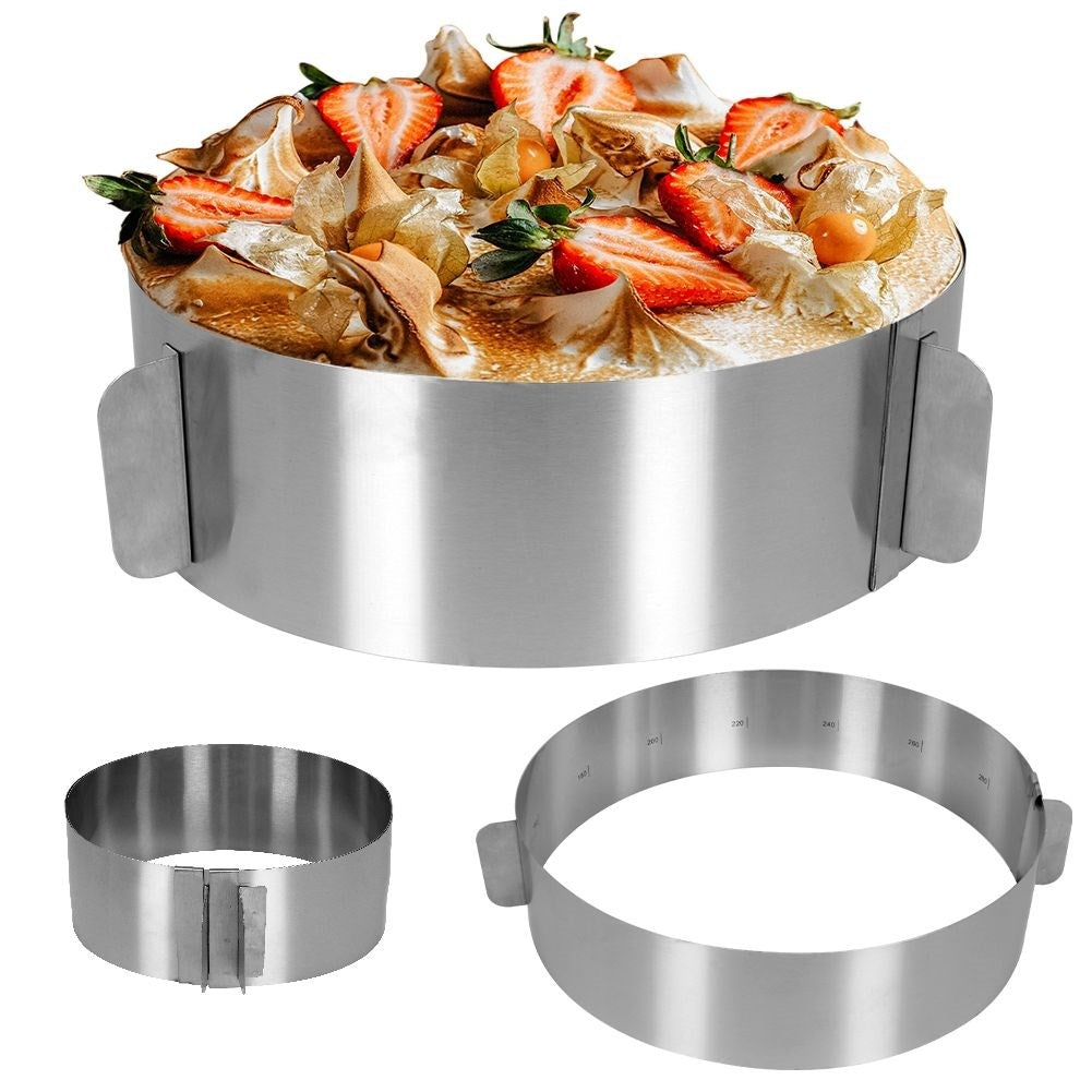 Adjustable baking form 16-30 cm in stainless steel