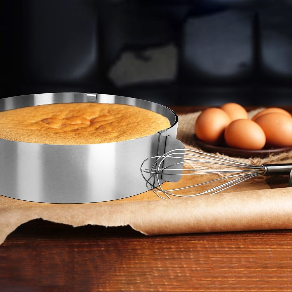 Adjustable baking form 16-30 cm in stainless steel