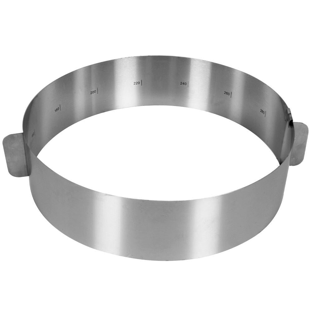 Adjustable baking form 16-30 cm in stainless steel