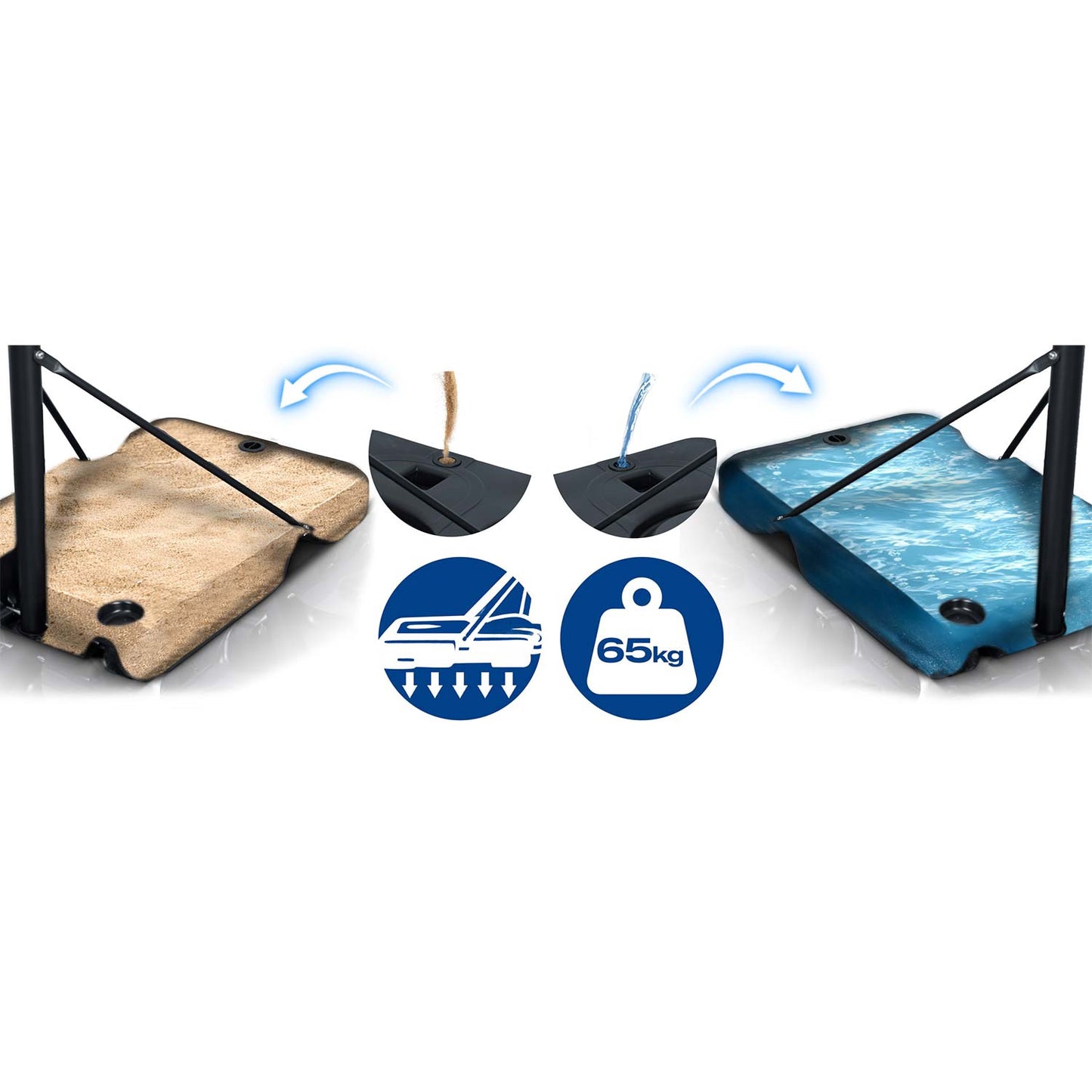 Adjustable basketball basket 160-305cm, stable, large, Neo-Sport NS-284