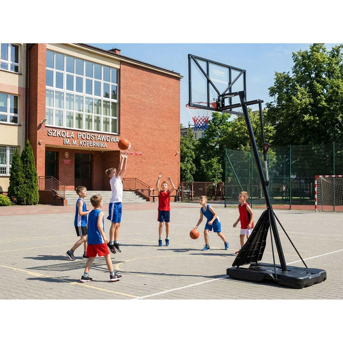 Adjustable basketball basket 160-305cm, stable, large, Neo-Sport NS-284