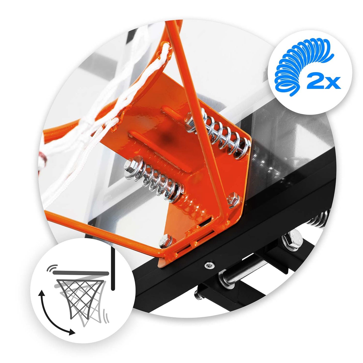 Adjustable basketball basket 160-305cm, stable, large, Neo-Sport NS-284