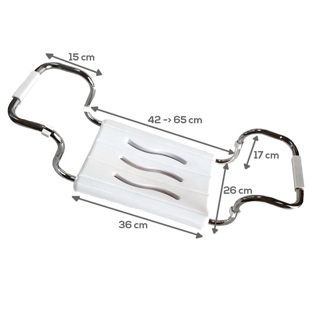 Adjustable bathing board for the elderly and reduced mobility