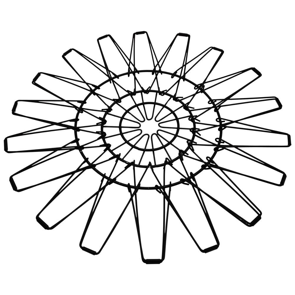 Adjustable black metal fruit and vegetable basket