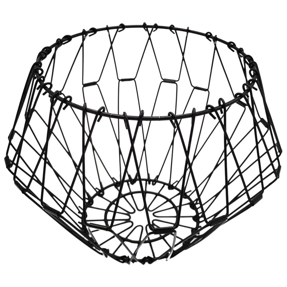 Adjustable black metal fruit and vegetable basket