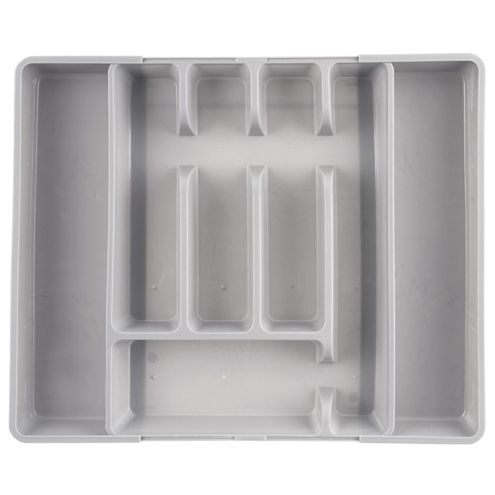 Adjustable cutlery and utensil organizer for kitchen drawer
