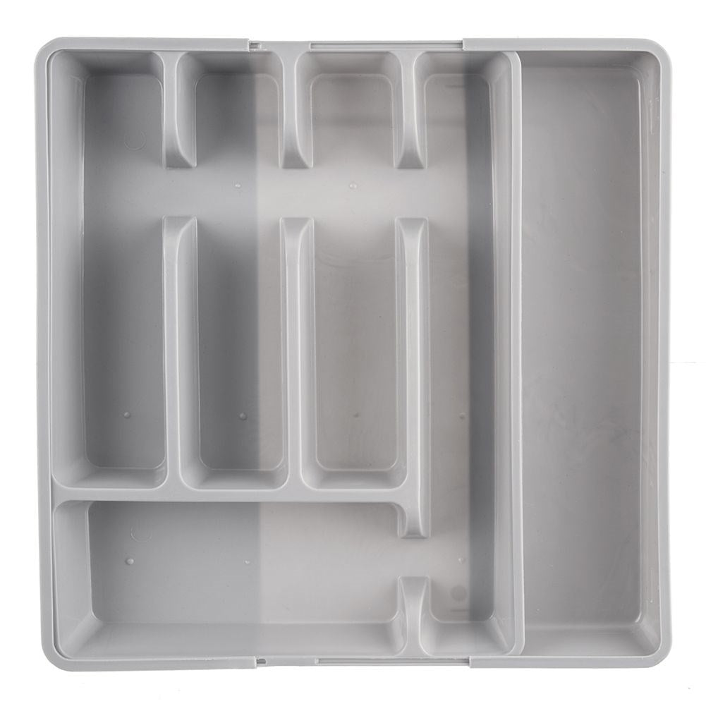 Adjustable cutlery and utensil organizer for kitchen drawer