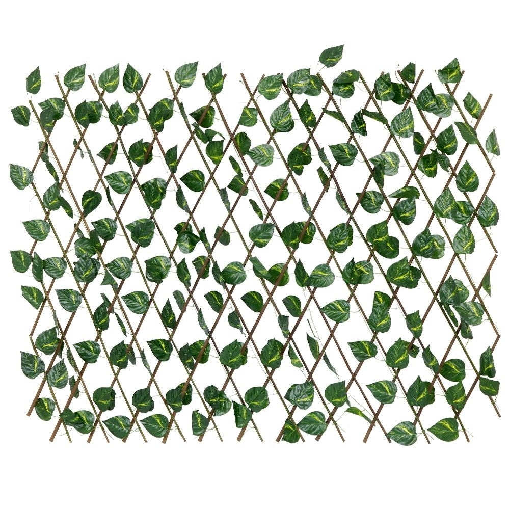 Adjustable decorative grille with artificial jasmine leaves