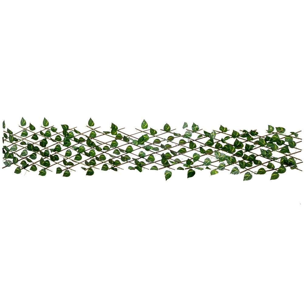 Adjustable decorative grille with artificial jasmine leaves