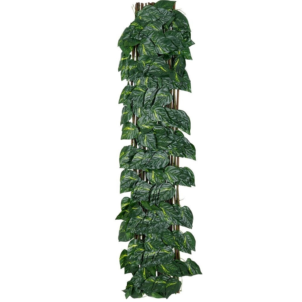 Adjustable decorative grille with artificial jasmine leaves