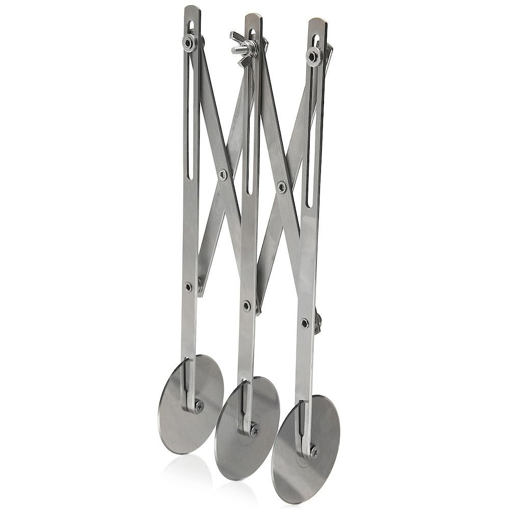 Adjustable dough cutter with stainless steel and width adjustment