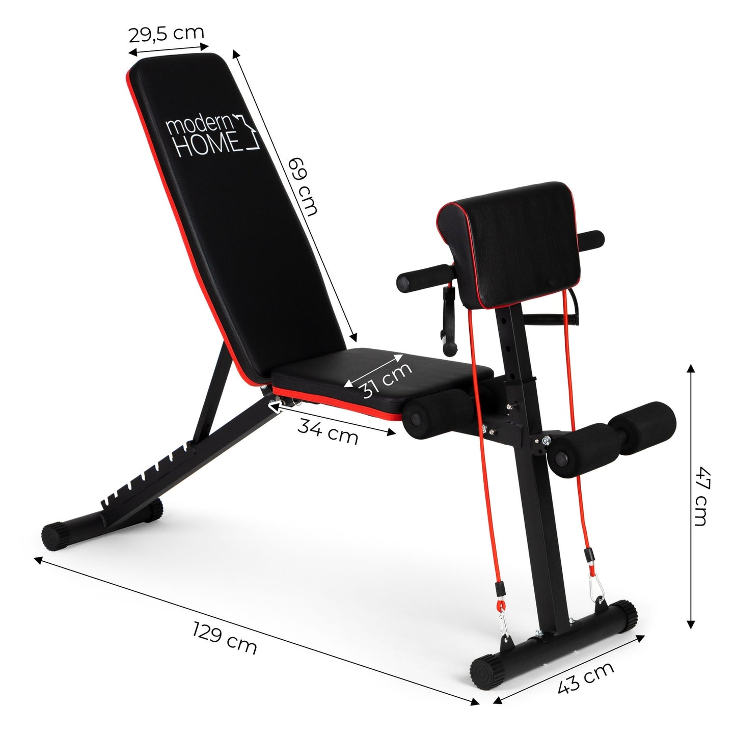 Adjustable exercise bench
