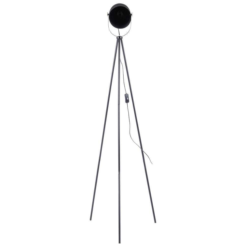 Adjustable floor lamp in black metal for home and office