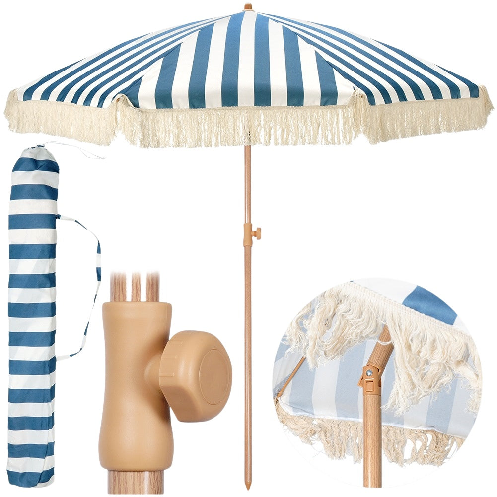 Adjustable garden beach umbrella 198 cm