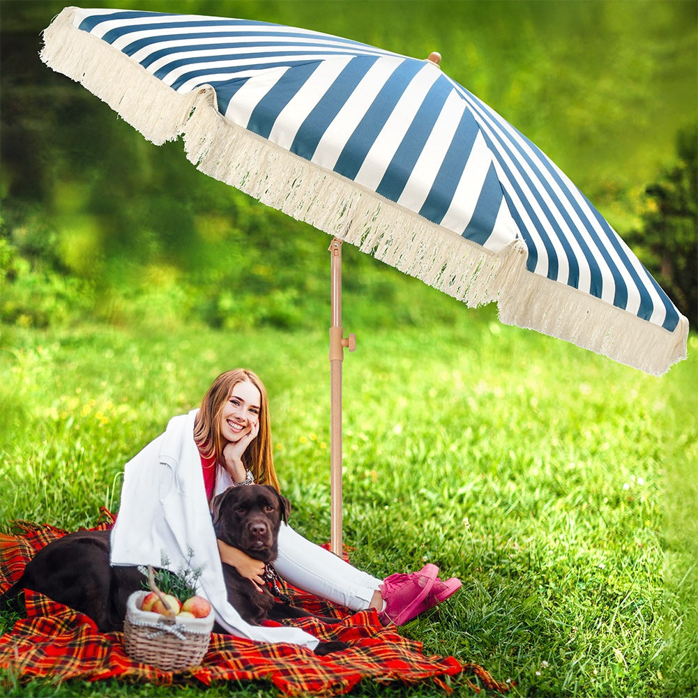 Adjustable garden beach umbrella 198 cm