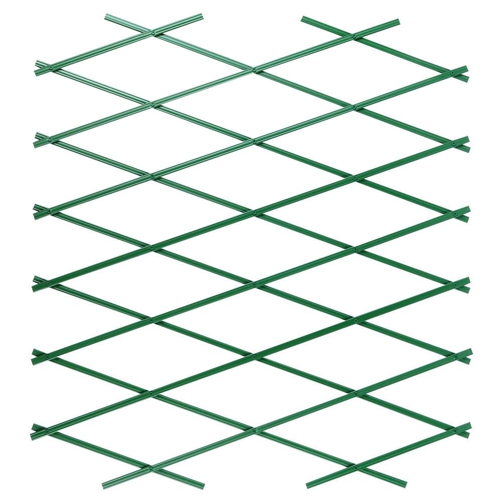 Adjustable plastic grid for climbing plants in the garden