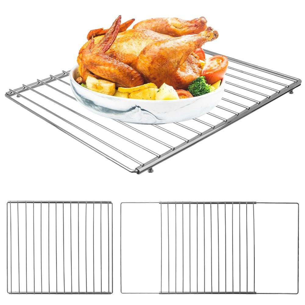 Adjustable rectangular baking tray stand for cooling and baking