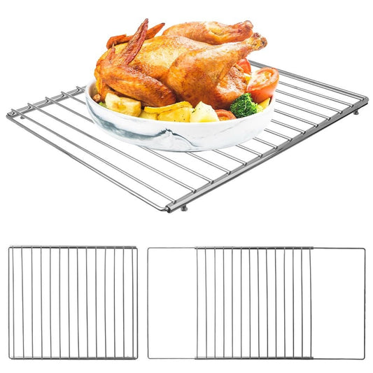 Adjustable rectangular baking tray stand for cooling and baking