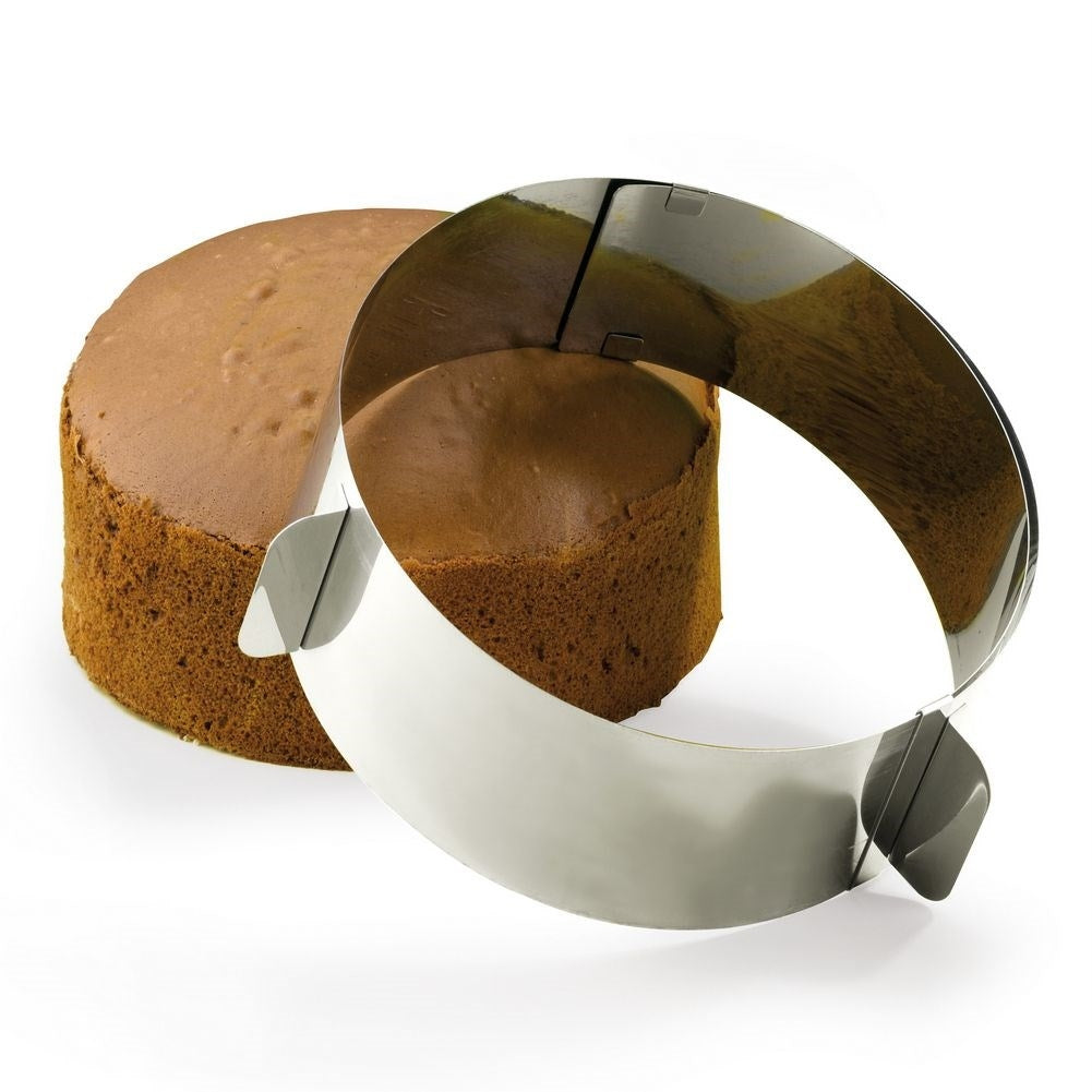 Adjustable round baking form in stainless steel 15.5-29.5 cm