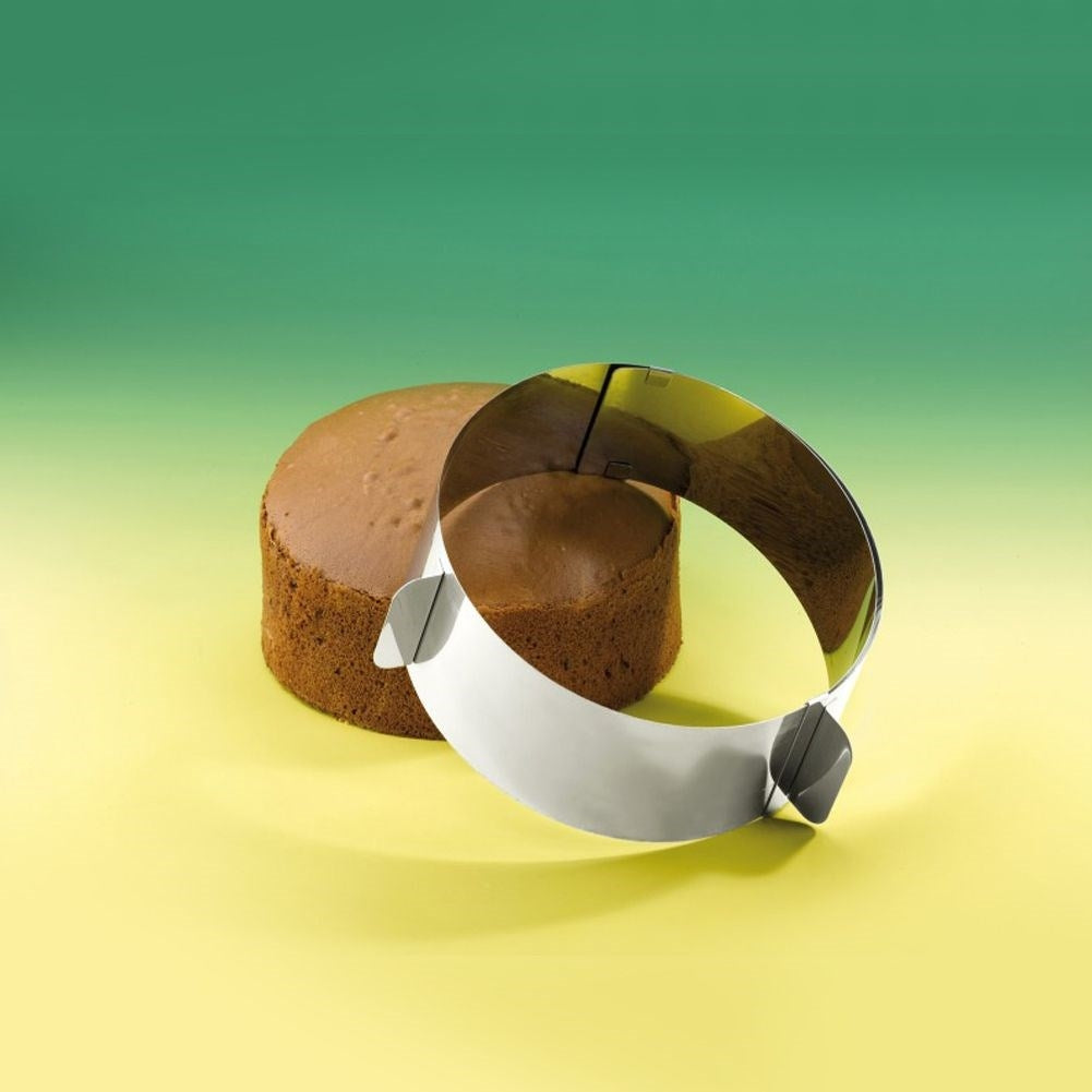 Adjustable round baking form in stainless steel 15.5-29.5 cm