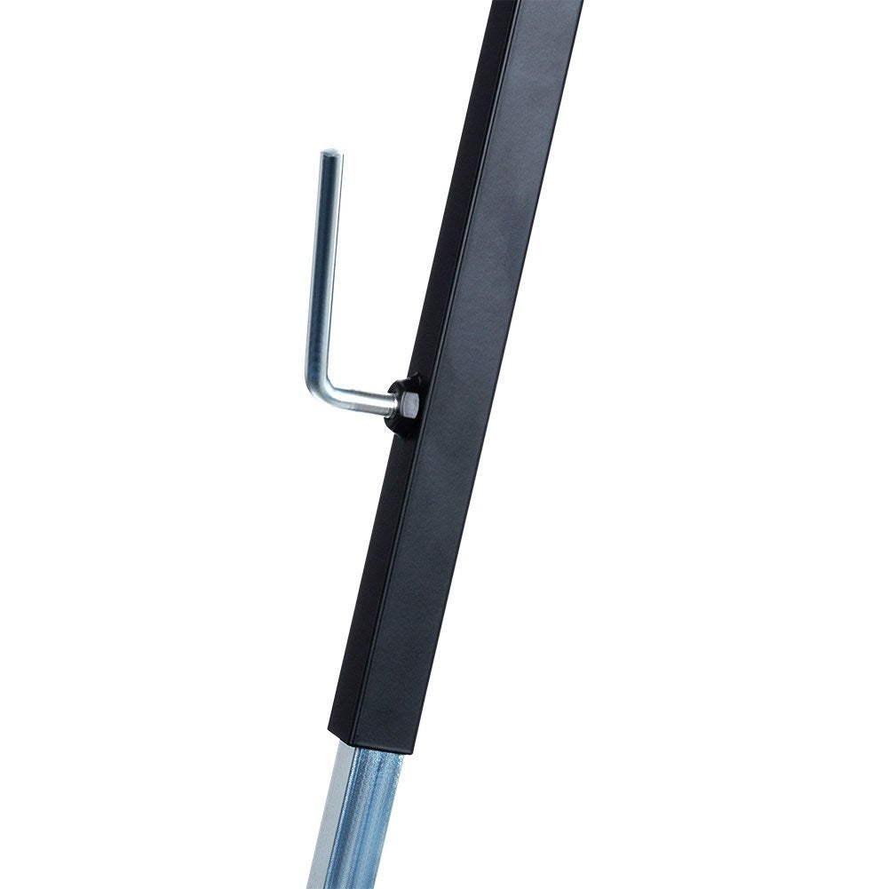 Adjustable stand with hook for kettle and grill over fire