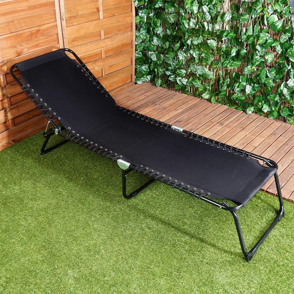Adjustable sun lounger for garden, terrace and beach