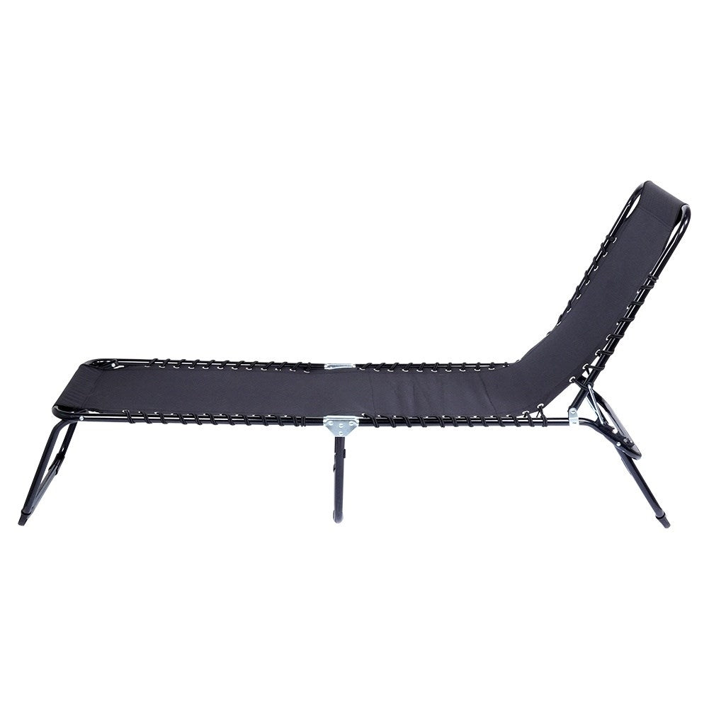 Adjustable sun lounger for garden, terrace and beach