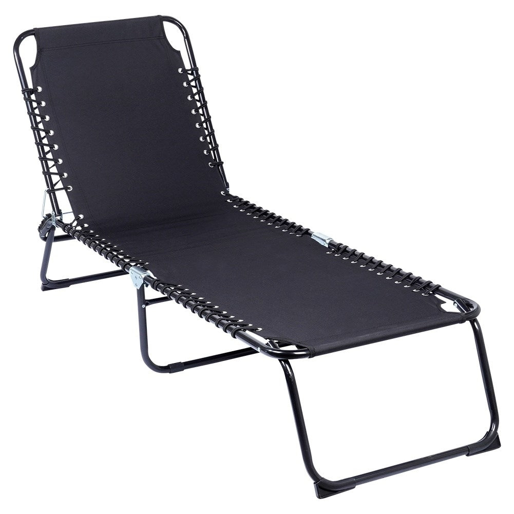 Adjustable sun lounger for garden, terrace and beach