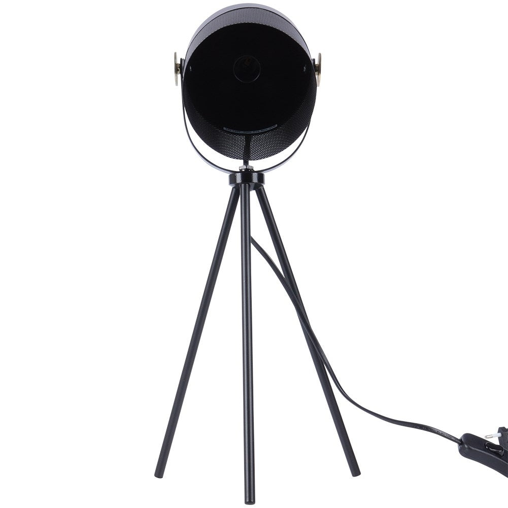 Adjustable table lamp in black metal for home and office