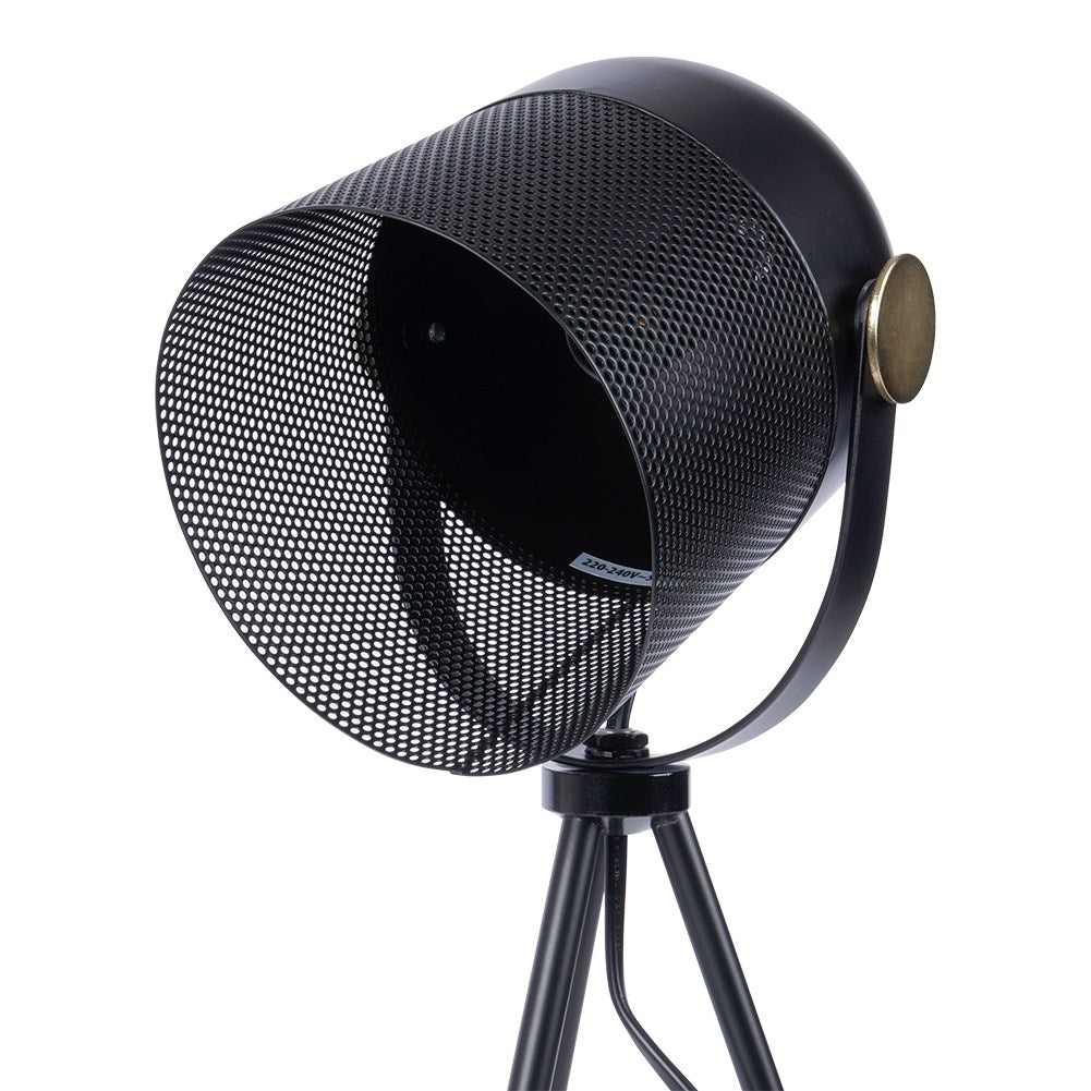 Adjustable table lamp in black metal for home and office