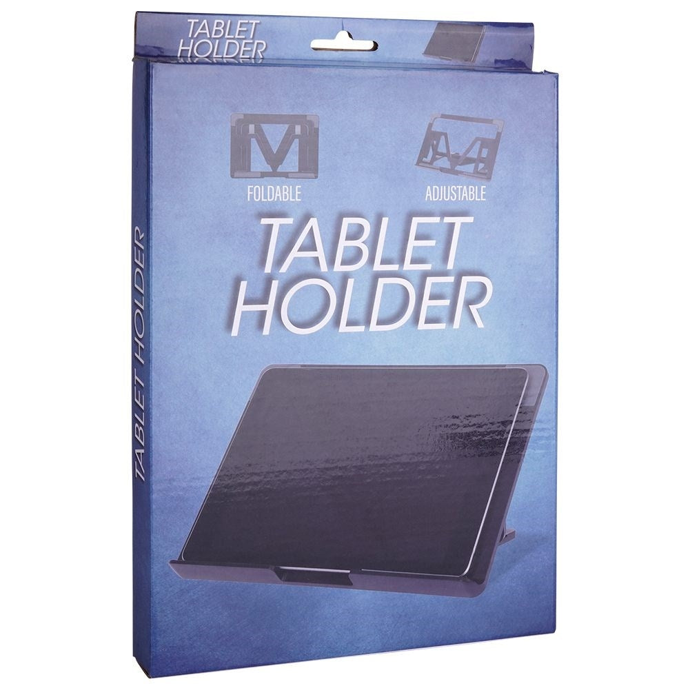 Adjustable tablet stand with six tilt positions and height adjustment