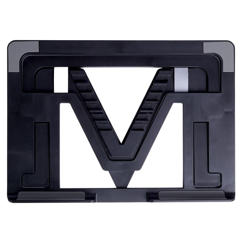 Adjustable tablet stand with six tilt positions and height adjustment
