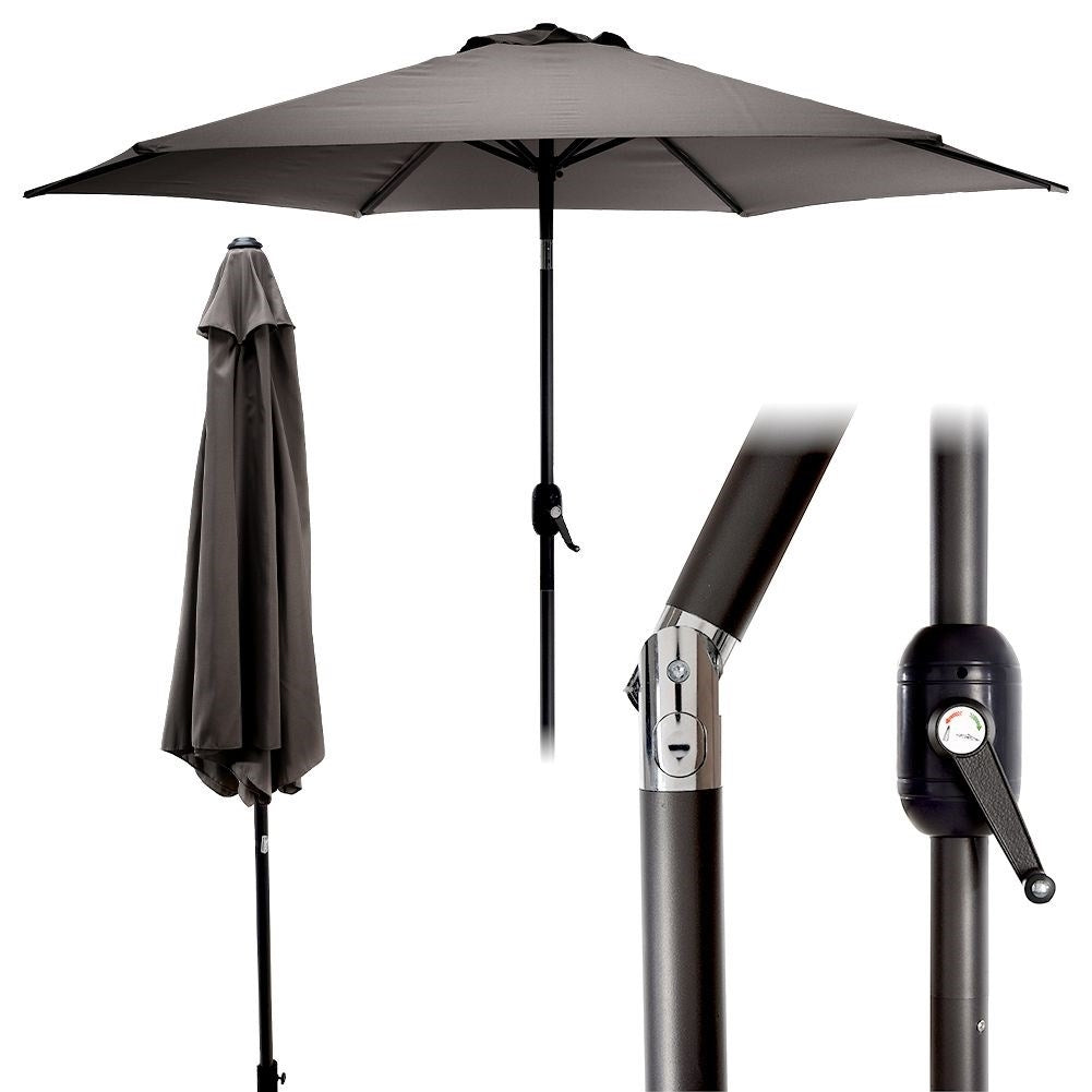 Adjustable, weatherproof parasol for outdoor use