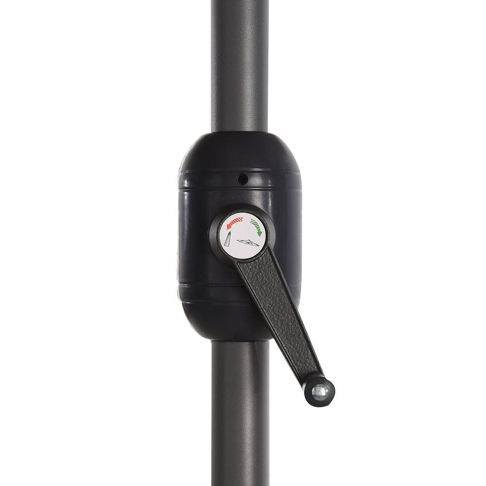 Adjustable, weatherproof parasol for outdoor use