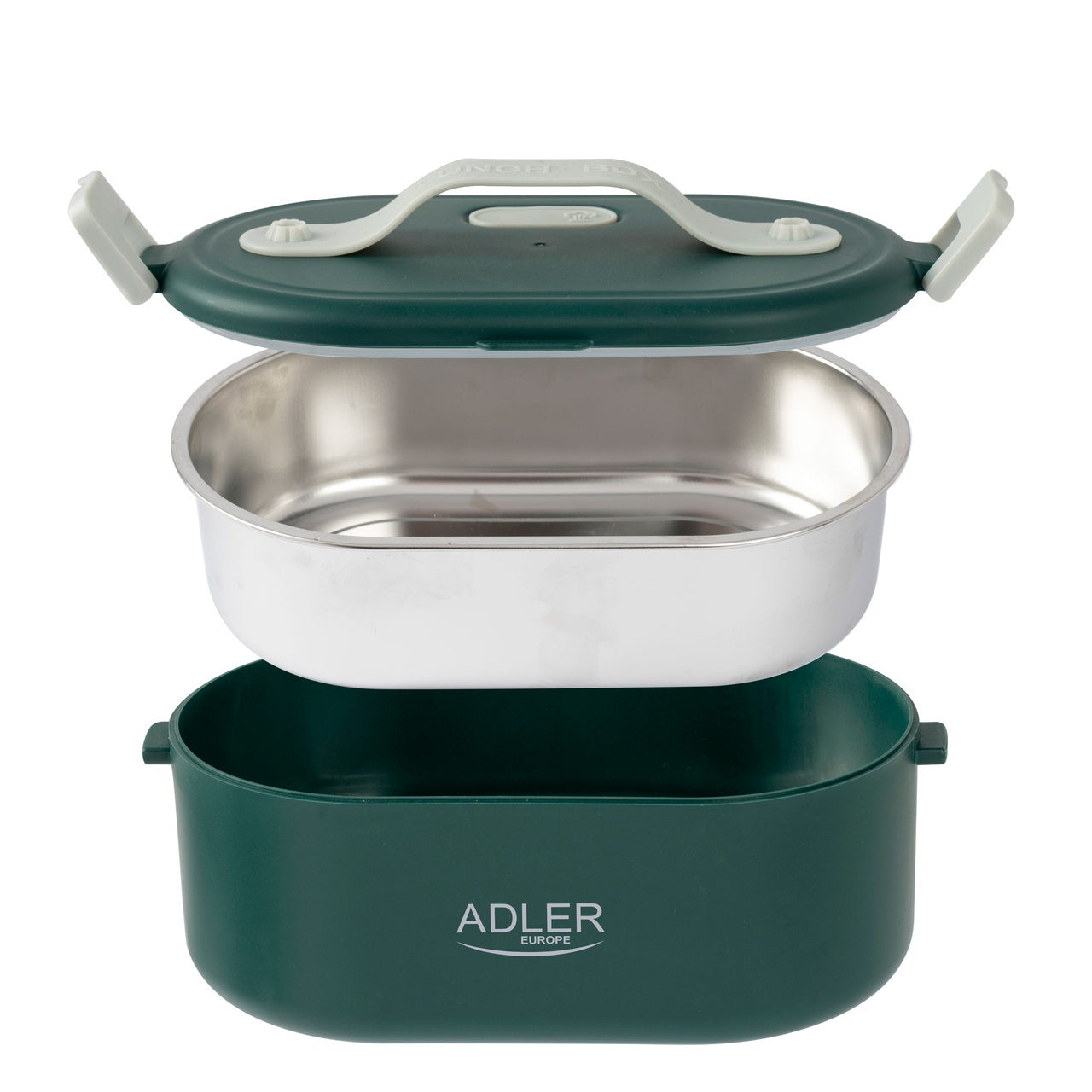 Adler AD 4505 green Food container heated lunch box set container separator spoon 0.8L 55W