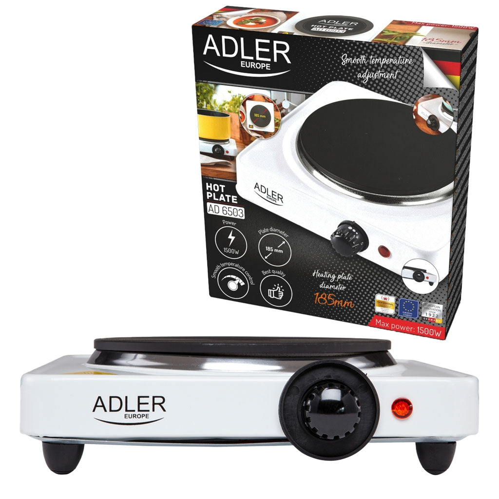 Adler AD 6503 Single burner electric travel cooker 1500W hob