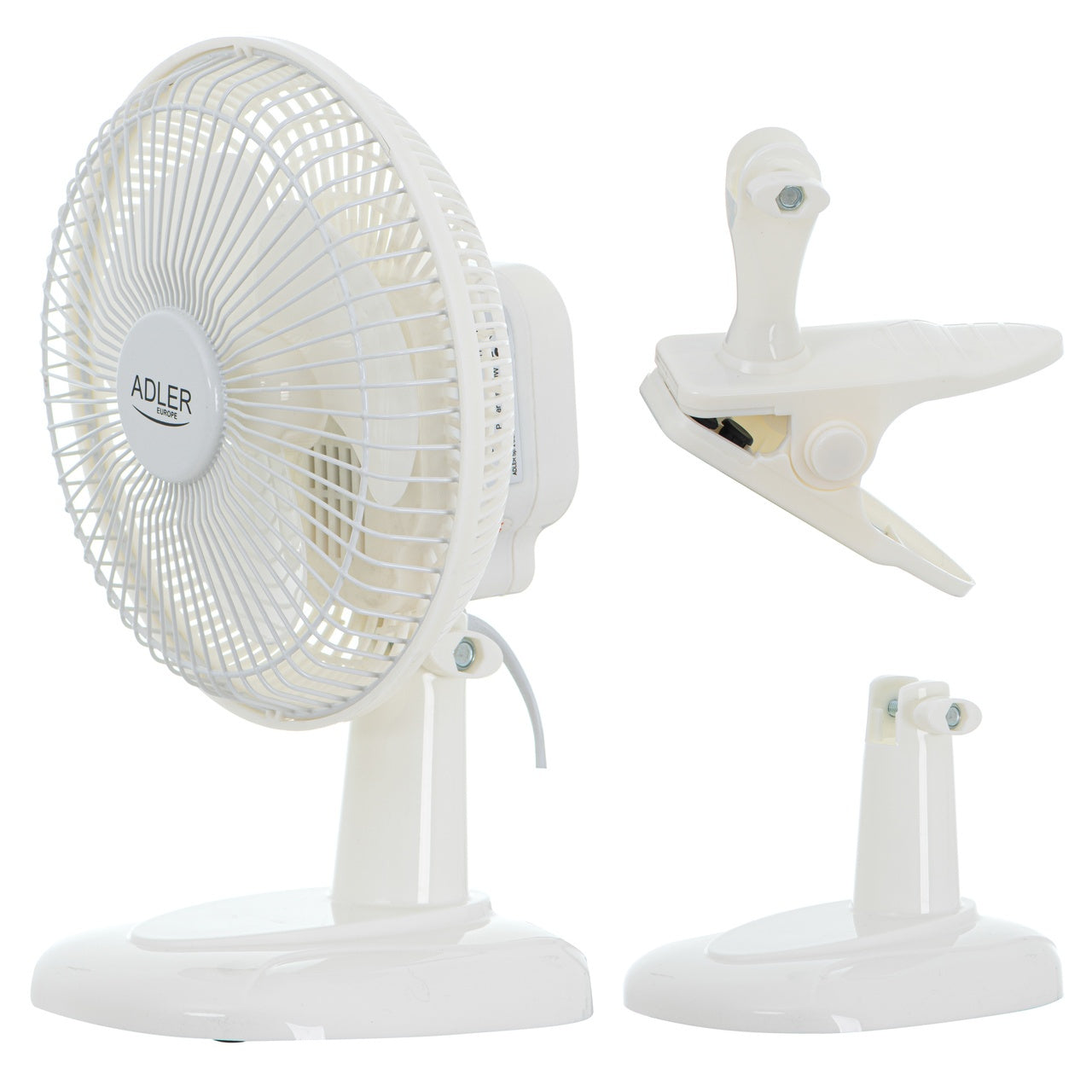 Adler AD 7317 Fan 15 cm with clip + bases