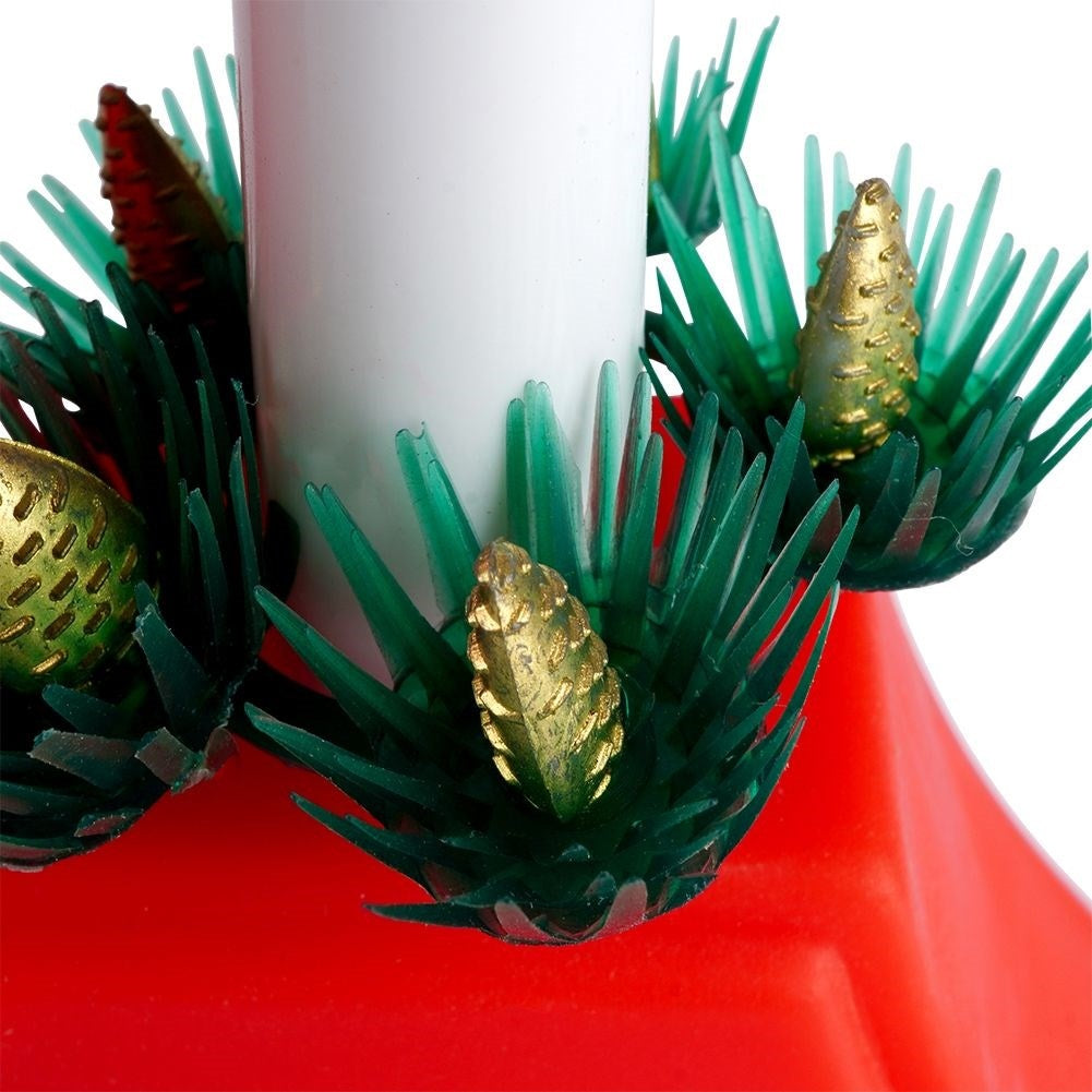 Advent Candlestick with Seven Electric Candles and Red Base