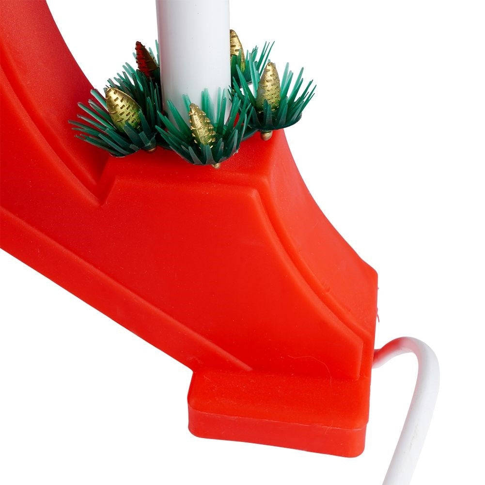 Advent Candlestick with Seven Electric Candles and Red Base
