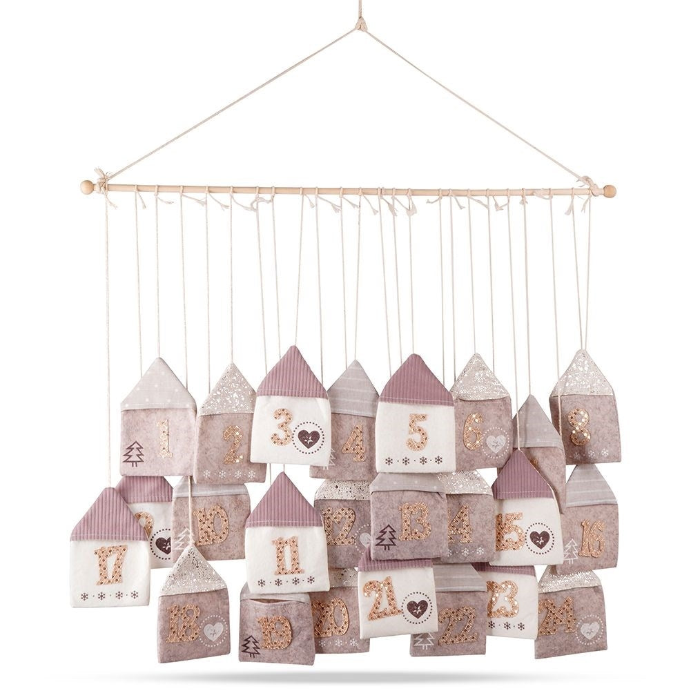 Advent calendar with 24 small houses to fill with surprises