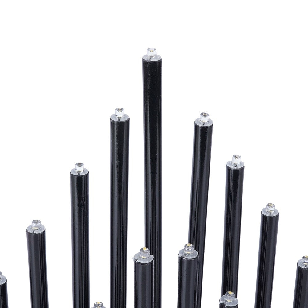 Advent candle holder with 33 LED lights in black, battery operated