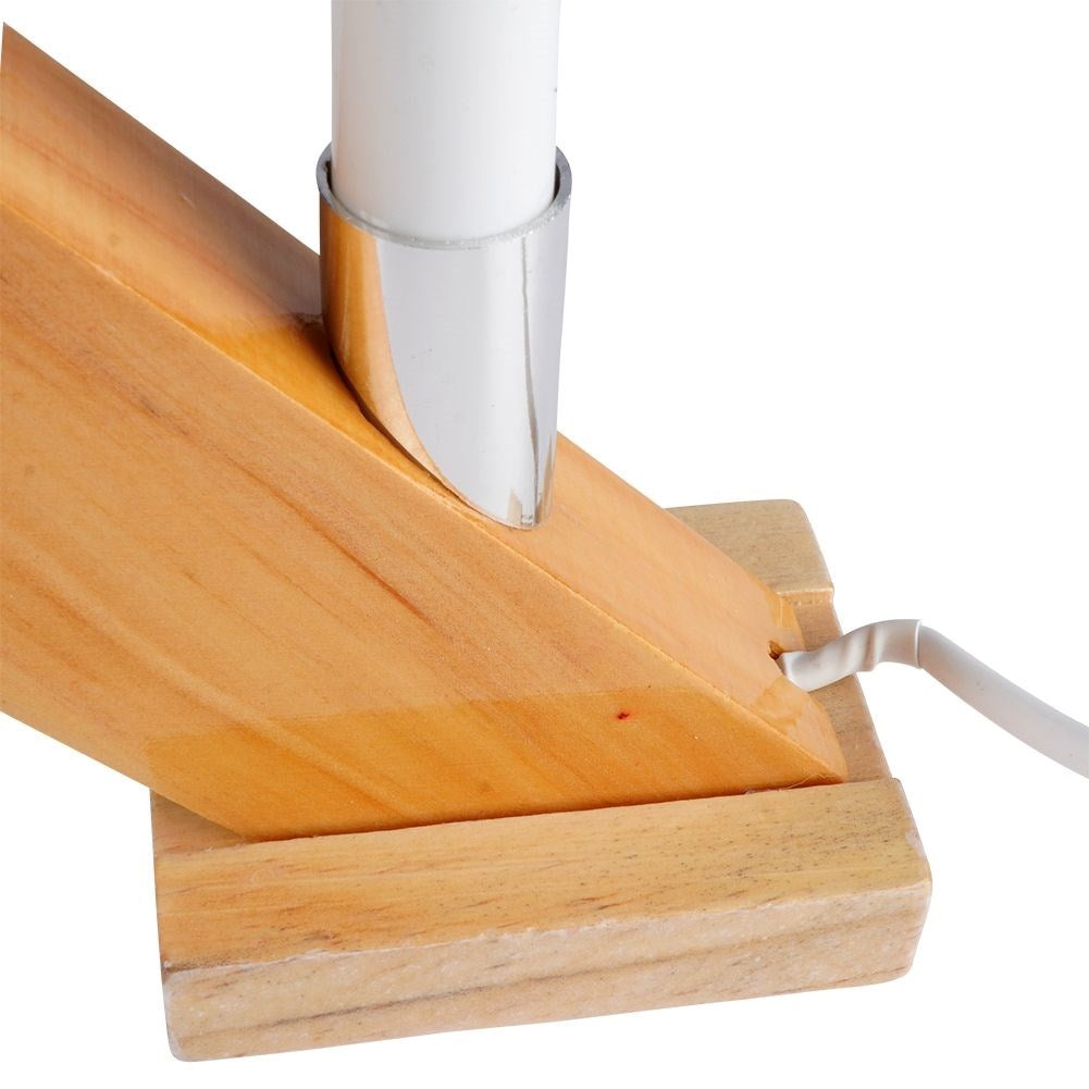 Advent candlestick with 7 LED lights on wooden base, 1.5m cable