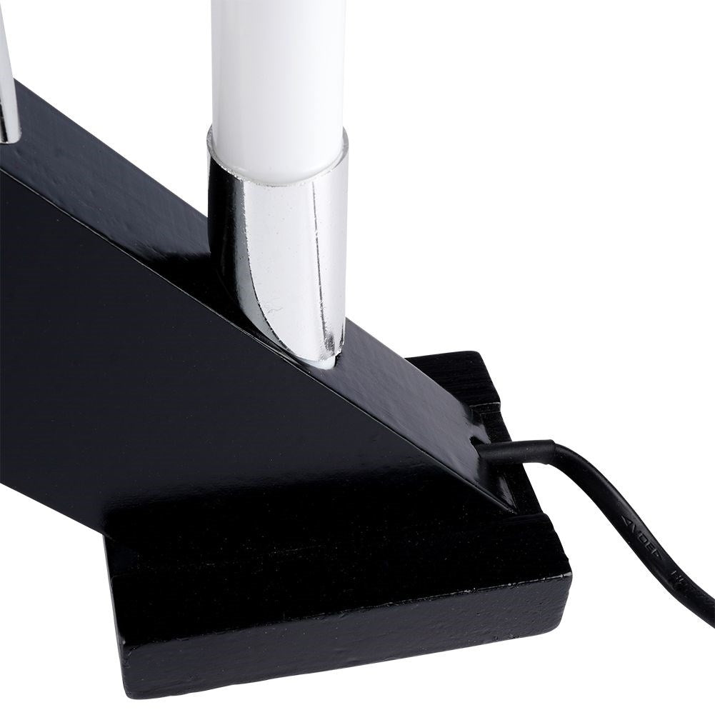 Advent candlestick with Seven LED lights and Black Wooden Base
