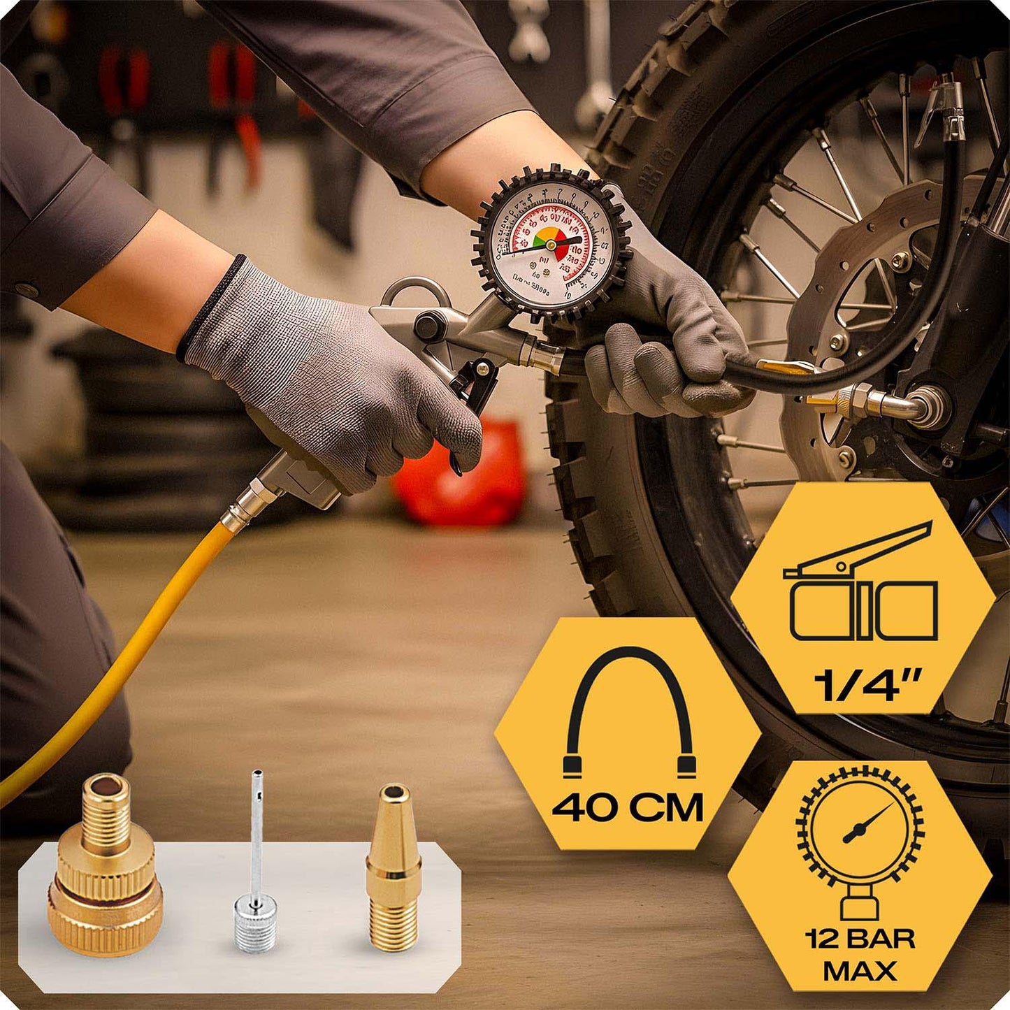 Air Compressor Tool Kit, 6-Piece Set for Versatile Use