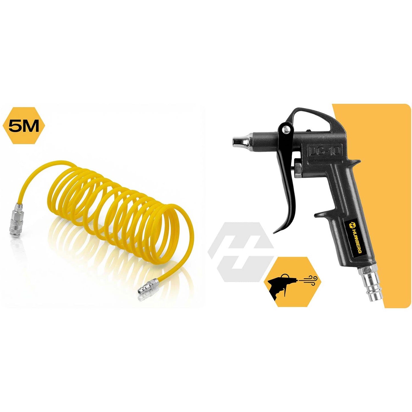 Air Compressor Tool Kit, 6-Piece Set for Versatile Use