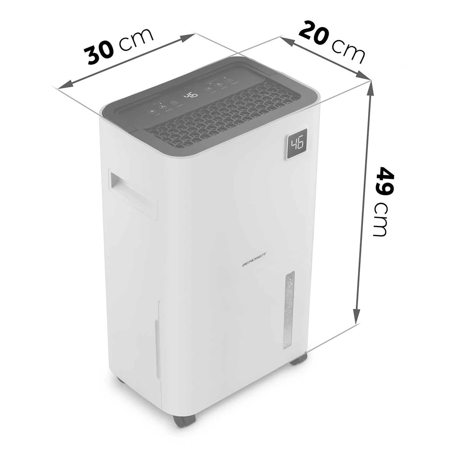 Air Dehumidifier with Wi-Fi, 20L/Day Capacity, White